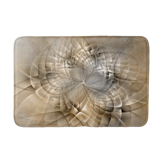 Aardetonen Abstracte Moderne Fractale Kunst Textuu Badmat (Voorkant)
