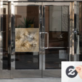 Aardetonen Abstracte Moderne Fractale Kunst Textuu Raamsticker (Kantoordeur)