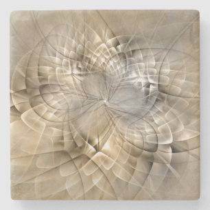 Aardetonen Abstracte Moderne Fractale Kunst Textuu Stenen Onderzetter