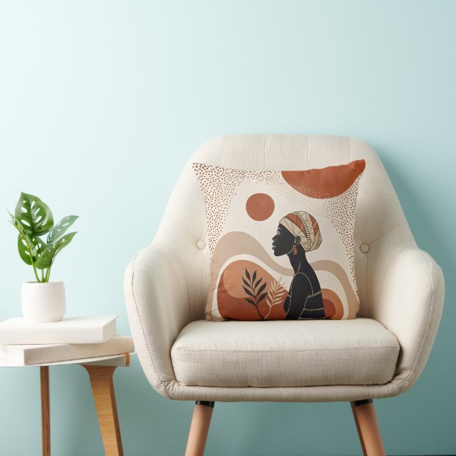 Aardetonen Boho-chic Worp Kussen (Stoel)