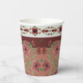 Aardetonen en bloemen papieren bekers (Links)