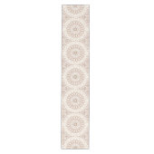 Aardetonen Geometrisch Mandala Patroon Medium Tafelloper (Voorkant)