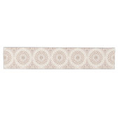 Aardetonen Geometrisch Mandala Patroon Medium Tafelloper (Horizontaal)