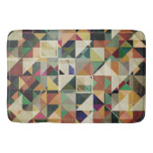 Aardetonen geometrisch patroon badmat (Voorkant)