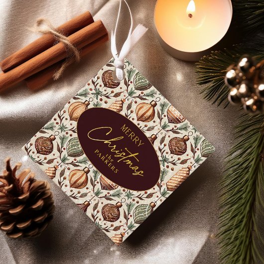 Aardetonen Kerstmispatroon#12 ID1009 Bedankjes Labels