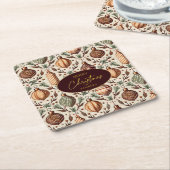 Aardetonen Kerstmispatroon#12 ID1009 Kartonnen Onderzetters (Schuin)