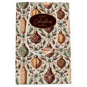 Aardetonen Kerstmispatroon#12 ID1009 Medium Cadeauzakje (Voorkant)