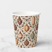 Aardetonen Kerstmispatroon#12 ID1009 Papieren Bekers (Achterkant)