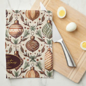 Aardetonen Kerstmispatroon#12 ID1009 Theedoek (Quarter Fold)