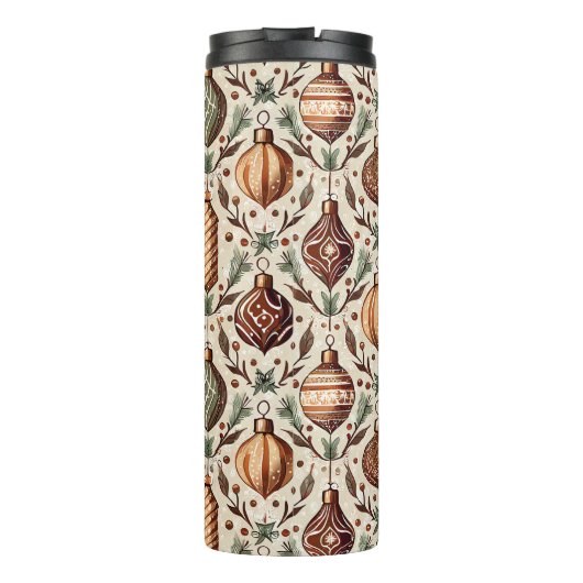 Aardetonen Kerstmispatroon#12 ID1009 Thermosbeker (Achterkant)