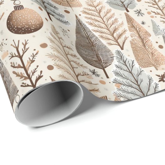 Aardetonen Kerstmispatroon#25 ID1009 Cadeaupapier (Rol Hoek)