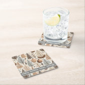 Aardetonen Kerstmispatroon#25 ID1009 Kartonnen Onderzetters (Insitu)