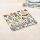 Aardetonen Kerstmispatroon#25 ID1009 Kartonnen Onderzetters (Schuin)