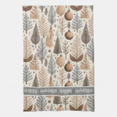 Aardetonen Kerstmispatroon#25 ID1009 Theedoek (Verticaal)