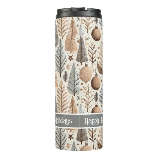 Aardetonen Kerstmispatroon#25 ID1009 Thermosbeker (Achterkant)