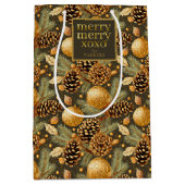 Aardetonen Kerstmispatroon#29 ID1009 Medium Cadeauzakje (Voorkant)