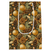 Aardetonen Kerstmispatroon#29 ID1009 Medium Cadeauzakje (Achterkant)