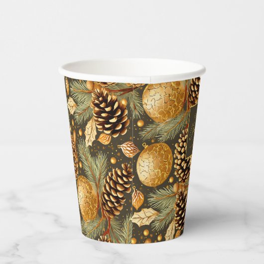 Aardetonen Kerstmispatroon#29 ID1009 Papieren Bekers (Rechts)