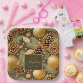 Aardetonen Kerstmispatroon#29 ID1009 Papieren Bordje (Feest)