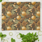 Aardetonen Kerstmispatroon#29 ID1009 Theedoek (Gevouwen)