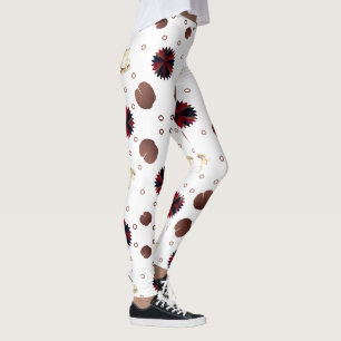 Aardetonen Lotus & Kikker Patroon Leggings