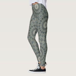 Aardetonen Mandala met Tribale Geometrische Patron Leggings