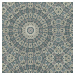 Aardetonen Mandala met Tribale Geometrische Patron Stof