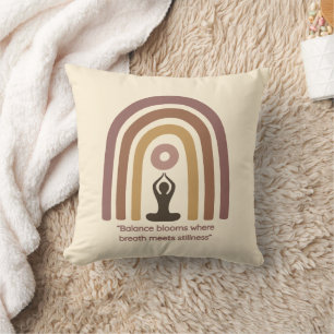 Aardetonen Mindfulness Regenboog Yoga Design Kussen