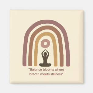 Aardetonen Mindfulness Regenboog Yoga Design Magneet