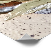 Aardetonen Spiraal Abstracte Poster (Hoek)
