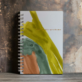 Aardetonen Watercolor Gepersonaliseerd Dagboek Notitieboek