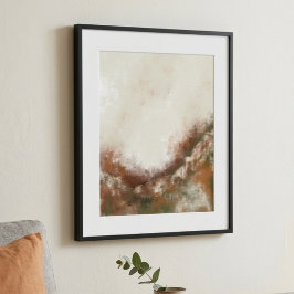 Aardetoon Abstracte Kwaststreek Moderne Kunst Poster