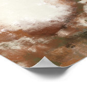 Aardetoon Abstracte Kwaststreek Moderne Kunst Poster (Hoek)