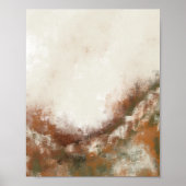 Aardetoon Abstracte Kwaststreek Moderne Kunst Poster (Voorkant)