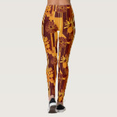 Aardetoon Botanische Bloemmotief Leggings (Achterkant)