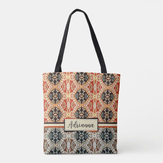 Aardetoon Eiland Tribal  Tote Bag (Achterkant)