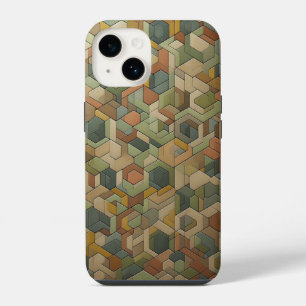 Aardetoon Geometrische Zeshoek Hoesje - Modern  iPhone 14 Hoesje