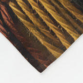 Aardetoon geweven vezel geometrisch fleece deken (Hoek)