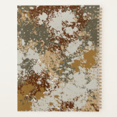 Aardetoon Grunge Textuur Moderne Monogram Planner (Achterkant)