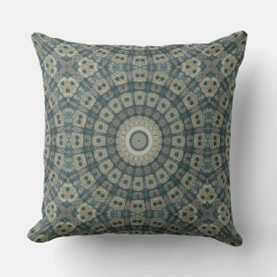 Aardetoon Mandala met Tribale Geometrische Patrone Kussen