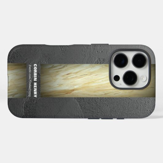 Aardetoon Marmer Naam Textuur Case-Mate iPhone Case (Achterkant (horizontaal))