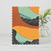 Aardetoon Strand Getatoeëerd Kaart (Staand voorkant)