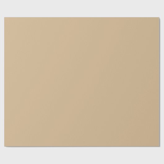 Aardetoon Tan Effen kleur Glanzend of Mat Cadeaupapier (Vlak)