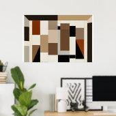 Aardetoonkunst Mid-Century Modern Poster (Thuiskantoor)