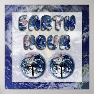 Aardeuur met klokken poster