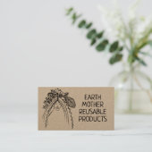 aardevriendelijke herbruikbare afvalvrije producte visitekaartje (Staand voorkant)