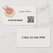 Aardewerk aangepaste QR Visitekaartje (Voorkant / Achterkant)