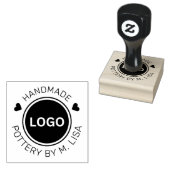 Aardewerk door Gebogen tekst Rubberstempel (Gestempeld)