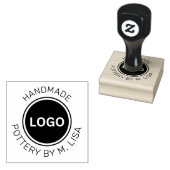 Aardewerk door handgemaakte gebogen tekst rubberstempel (Gestempeld)