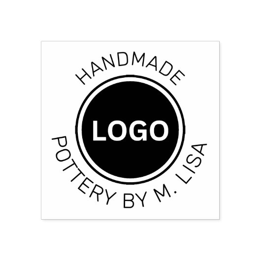 Aardewerk door handgemaakte gebogen tekst rubberstempel (Afrduk)